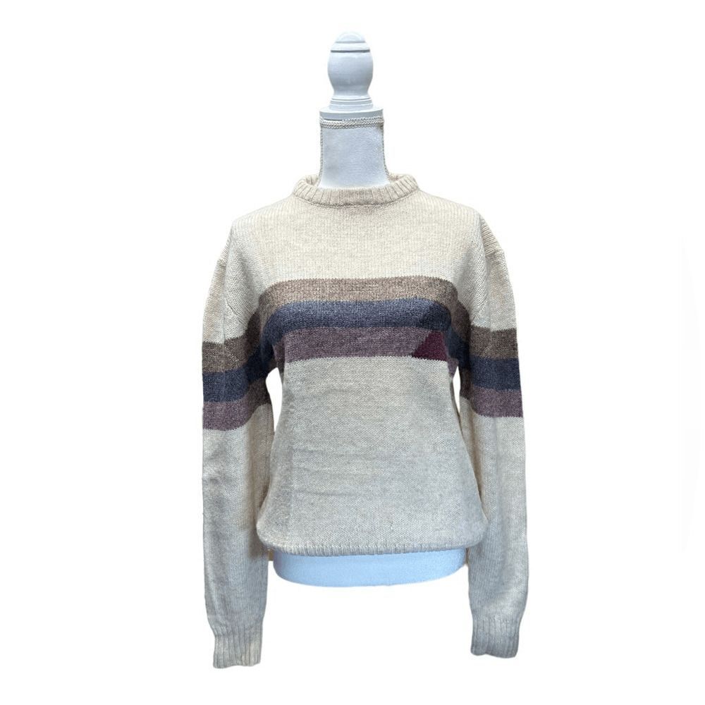 Vintage McGregor Wool Blend Cream Crewneck Long Sleeve Sweater Womens Size Large